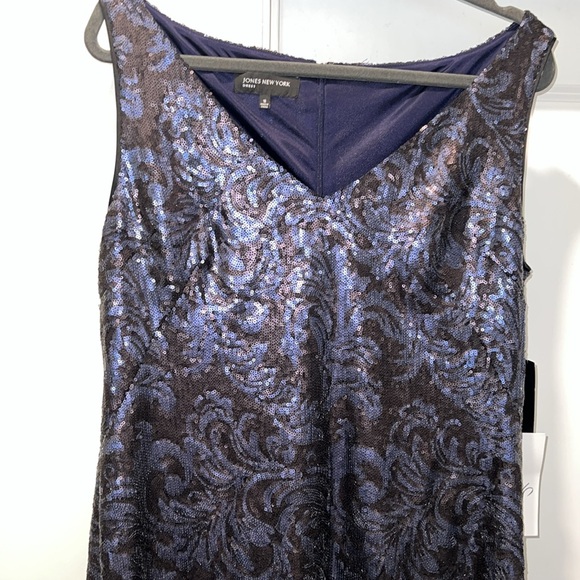 Sequin Sheath Dress (black & navy) NWT JONES NEW YORK - Picture 13 of 14